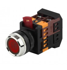 Кнопка управления  ABLFS-22 красный d22мм неон/240В 1з+1р (10/400/3200)  Б0045654  ЭРА