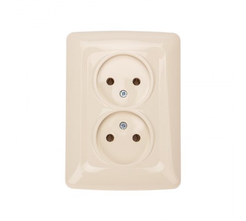 DEA Розетка 2-ая б/з с/у 10А Беж  KR-78-0247  Kranz
