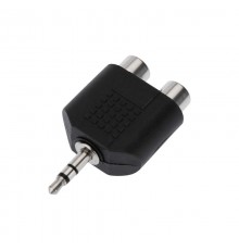 Переходник штекер стерео 3,5 мм - 2 гнезда RCA  14-0431  REXANT