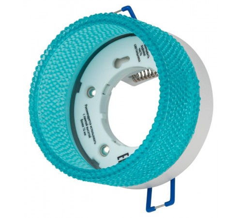 Cветильник встраиваемый под лампу GX53 DK97 WH/Blue белый голубой  Б0057458  ЭРА