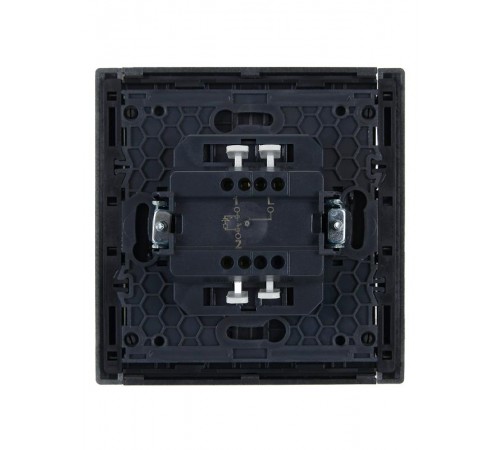 FORTE&PIANO Выключатель 1-клавишный проходной с индикацией 10А FP504 сталь  FP-V12-1-10-1-K46  IEK