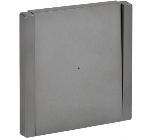 FORTE&PIANO Выключатель 1-клавишный проходной с индикацией 10А FP504 сталь  FP-V12-1-10-1-K46  IEK