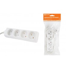 Удлинитель бытовой  У4  4 гнезда, 3метра, без заземления, ПВС 2х0,75мм2  10А/250В   SQ1303-0211  TDM