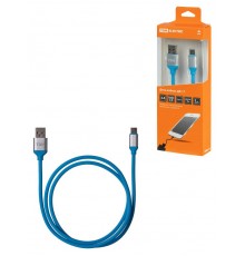 Дата-кабель, ДК 17, USB - USB Type-C, 1 м, силиконовая оплетка, голубой,  SQ1810-0317  TDM