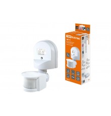 Датчик движения ДДС-01 1100Вт, 5-480с, 2-12м, 5+Лк, 180гр, IP44,  SQ0324-0006  TDM