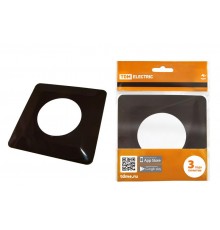 Рамка для выключателей или розеток одноместная защитная 130х130 мм, шоколад  SQ1822-0004  TDM