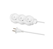 Удлинитель бытовой "Люкс" 3 гнезда, 7 м, б/з, с з/ш, ПВС 2х1,0 мм2, 10 А, 250 В, 2400 Вт  SQ1303-4004  TDM