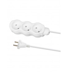 Удлинитель бытовой "Люкс" 3 гнезда, 5 м, б/з, с з/ш, ПВС 2х0,75 мм2, 6 А, 250 В, 1400 Вт  SQ1303-4003  TDM