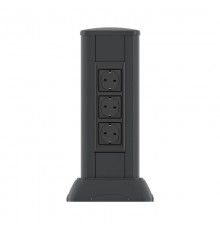 Миниколонна алюминиевая, 0.35м, цвет чёрный  19533  DKC