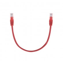Патч-корд U/UTP, CAT 5e, RJ45-RJ45, 26AWG, LSZH, красный, 0,3м REXANT  02-0103-03  REXANT