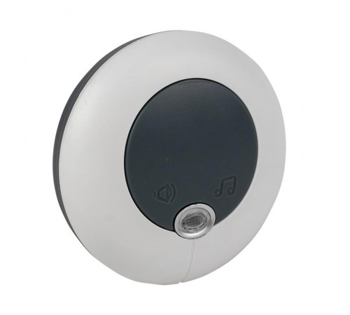 Звонок беспр. в розетку Powerself (230В, бел.-сер. 51 мелод. с индик. 4 ур.) EKF  DBS-003  EKF