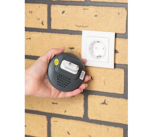 Звонок беспр. в розетку Powerself (230В, бел.-сер. 51 мелод. с индик. 4 ур.) EKF  DBS-003  EKF