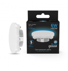 Лампа светодиодная GX53 6W 530lm 6500K LED 1/10/100  108008306  Gauss