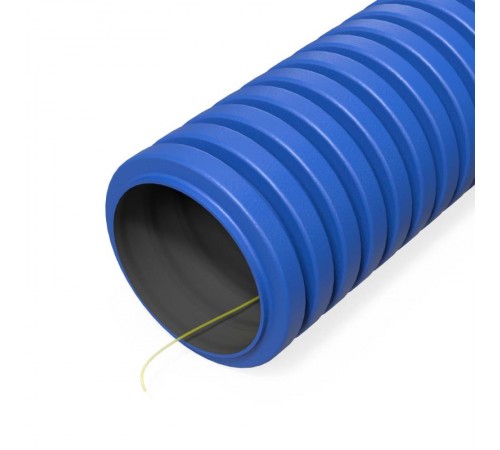Труба гофрированная двустенная ПНД гибкая d40 мм тип 750 (SN49) с/з синяя (100м/уп)   PR15.0264  Промрукав