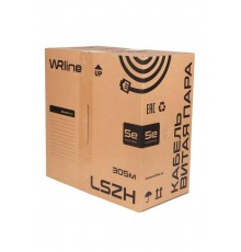 WR-FTP-4P-C5E-LSZH-GY Витая пара, экран., F/UTP, кат., 5e, 4 пары (0,50 мм), одножил., внут., LSZH, нг(A)-HF, серый, 305 м  505752  WRLine
