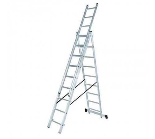 Лестница алюминиевая трёхсекционная ЛА 3х8  73/5/1/21  ВИХРЬ