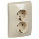 Sedna Бежевый Розетка 2-я с/з с защитными шторками литая  SDN3000747  Schneider Electric