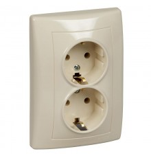 Sedna Бежевый Розетка 2-я с/з литая  SDN3000647  Schneider Electric