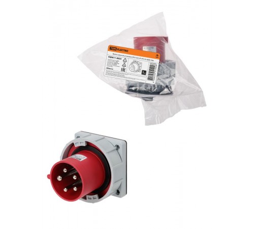 Вилка скрытой установки IP67 63А 3Р+РЕ+N 380В  SQ0611-0053  TDM