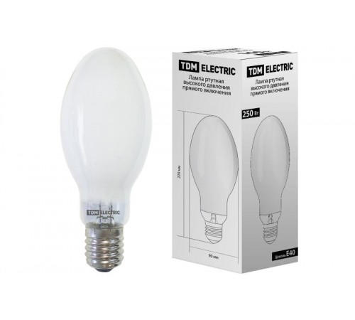 Лампа дуговая ртутно-вольфрамовая ДРВ  250Вт Е40 4200К  SQ0325-0020  TDM