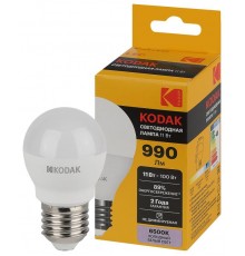 Лампа светодиодная P45-11W-865-E27 11Вт шар холодный дневной свет  Б0057622  Kodak