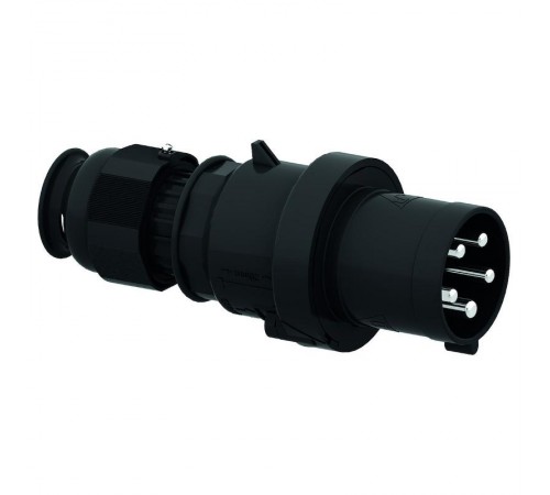Вилка кабельная 5р(3p + N + PE) 63А 230-380 IP44 черная I 210792-Bals I Bals