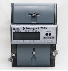Счетчик Меркурий 206 N 5-60А/220В (мнтар.) ЖКИ (DIN)