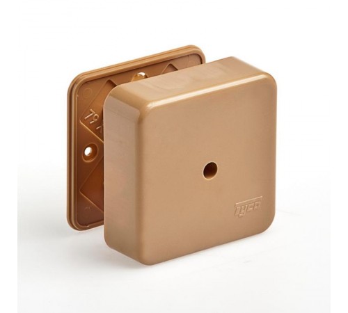 Коробка универсальная для кабель-каналов, 80х80х25мм(коричневая)  65005К  Рувинил