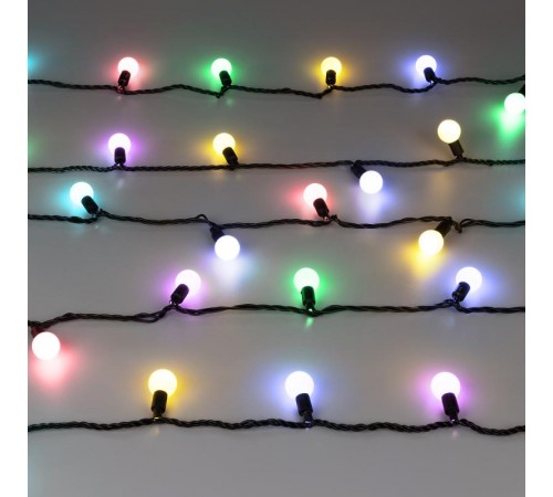 Светодиодная гирлянда ARD-BALL-CLASSIC-D23-10000-BLACK-80LED RGB (230V, 3.5W)  025619  Arlight