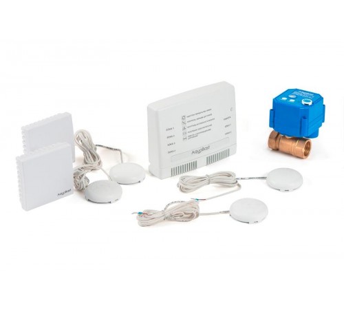AquaBast Коттедж 1"-RF Комплект защиты от протечки 1кран датчики: 2радио 2провод  229  Бастион