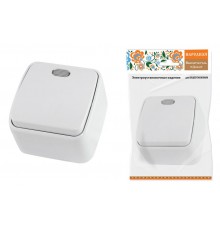 Выключатель 1-кл. открытой установки с подсветкой IP20 10А, белый "Дача" Народная  SQ1824-0005  TDM