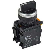 Переключатель 2 полож. возвр. 1NO+1NC чёрный MASTER  MI-SW60-11X22-3-24-2-K02  IEK