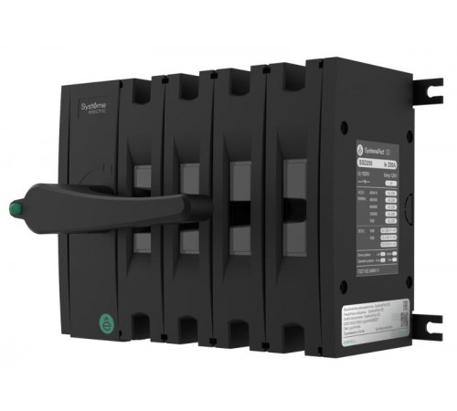 ВЫКЛ-РАЗЪЕДИНИТЕЛЬ SYSTEMEPACT SD160 4P 100A  РУКОЯТКА СЛЕВА ФРОНТ_РУКОЯТКА ЗАКАЗЫВАЕТСЯ ОТДЕЛЬНО  SSD01604LF0100  SE