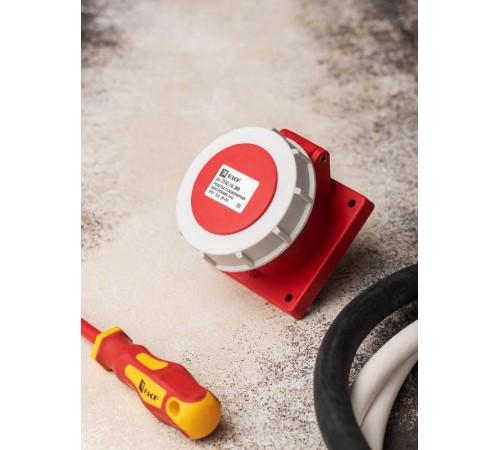 Розетка стационарная внутренняя 3142 3Р+РЕ 16А 380В IP67 EKF PROxima  ps-3142-16-380  EKF