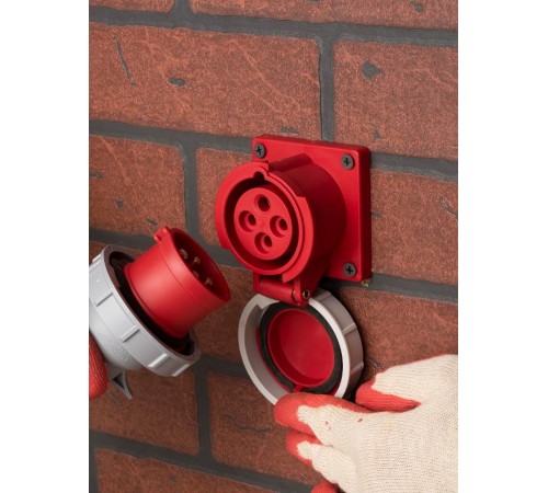 Розетка стационарная внутренняя 3142 3Р+РЕ 16А 380В IP67 EKF PROxima  ps-3142-16-380  EKF