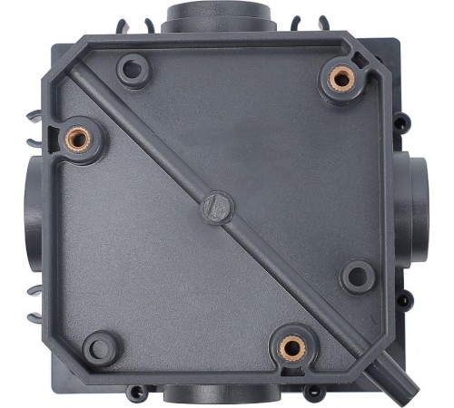 PRIMER Лючок с коробкой 2 модуля (1 пост 45*45мм) IP44 матовый никель для установки в бетон   PM-LN43-02-O-44-K50IEK