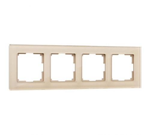 W0041111/Электроустановочные изделия - Рамка на 4 поста (шампань)  a050794  Werkel