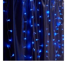 Гирлянда - занавес CL21  320 диодов  синий , 3*2м + 3м IP44 прозрачный шнур  32340  FERON