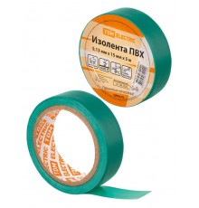 Изолента ПВХ 0,13х15мм Зеленая 5м  SQ0526-0074  TDM