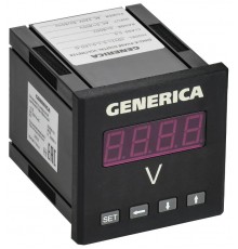 Вольтметр цифровой щитовой однофазный 72х72мм LED  IDV11-5-1-0-LED-G  GENERICA