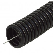 Труба гофрированная ПП легкая 350 Н черная с/з dвн 9,8 мм, dнар 13,2 мм (100м/уп) безгалогенная (HF) стойкая к УФ  PR02.01199  Промрукав