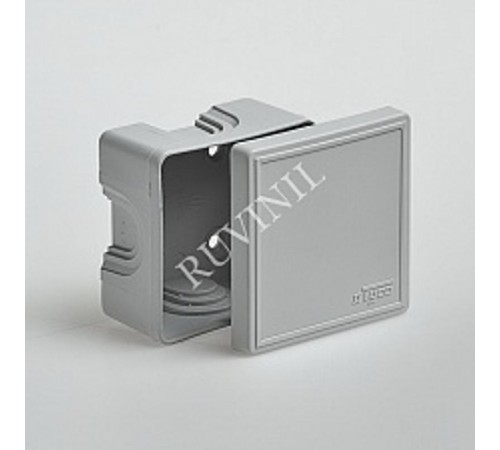 Коробка распределительная для о/п, 70х70х40мм (св.-серая)  65006  Рувинил