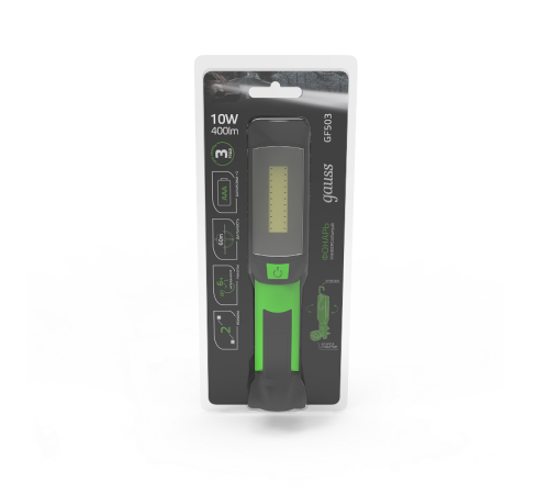 Фонарь рабочий GFL503 10W 400lm 3xAAA LED 1/12/48  GF503  Gauss