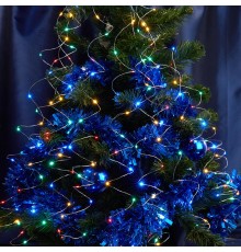 Гирлянда на елку, 200 диодов  мульти, CL53   10 веток* 20 лампочек, 2м + 1м шнур, IP20  32986  FERON