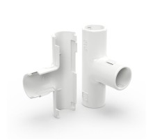 Тройник разборный белый д16 (70шт/700шт уп/кор)   PR.07316б  Промрукав