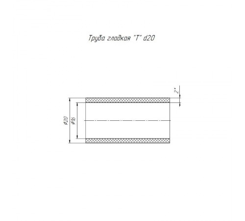 Труба гладкая ПНД 3-х метровая 20т черная (2,0мм) (150м/уп)  PR14.0101  Промрукав