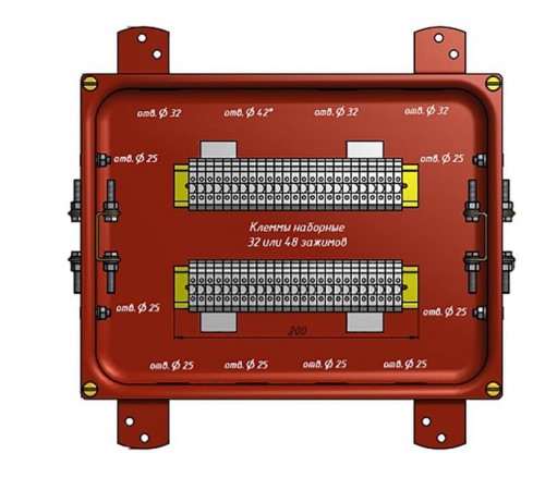 Коробка распределительная соединительная КС-30 УХЛ1,5 IP65 металлические заглушки  zeta30355  ГОФРОМАТИК