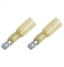 Клемма плоская изолированная термоусаживаемая штекер 6.35 мм 4-6 мм (РПи-п-т 6.0-(6.3)) желтый  08-0354  REXANT