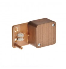 Коробка распределительная для о/п, 55х55х32мм (2 клемника,дуб на темной основе)  65002-08М  Рувинил