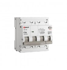Автоматический выключатель дифференциального тока АВДТ-63N 3P+N 16А 30мА характеристика C тип A электронный 6кА PROXIMA  D63N46EA16C30  EKF